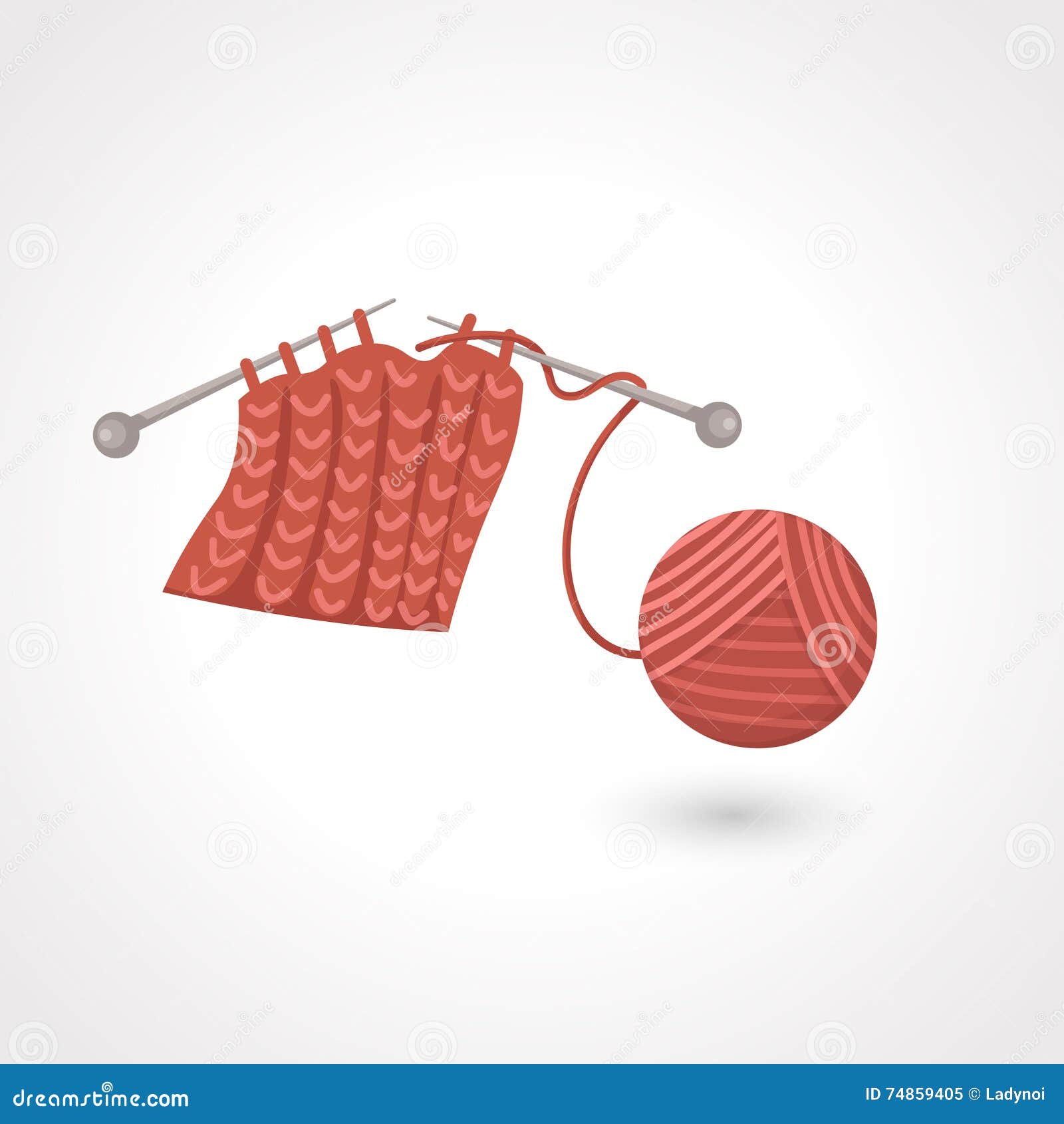 Yarn ball stock vector. Illustration of creative, cartoon 74859405