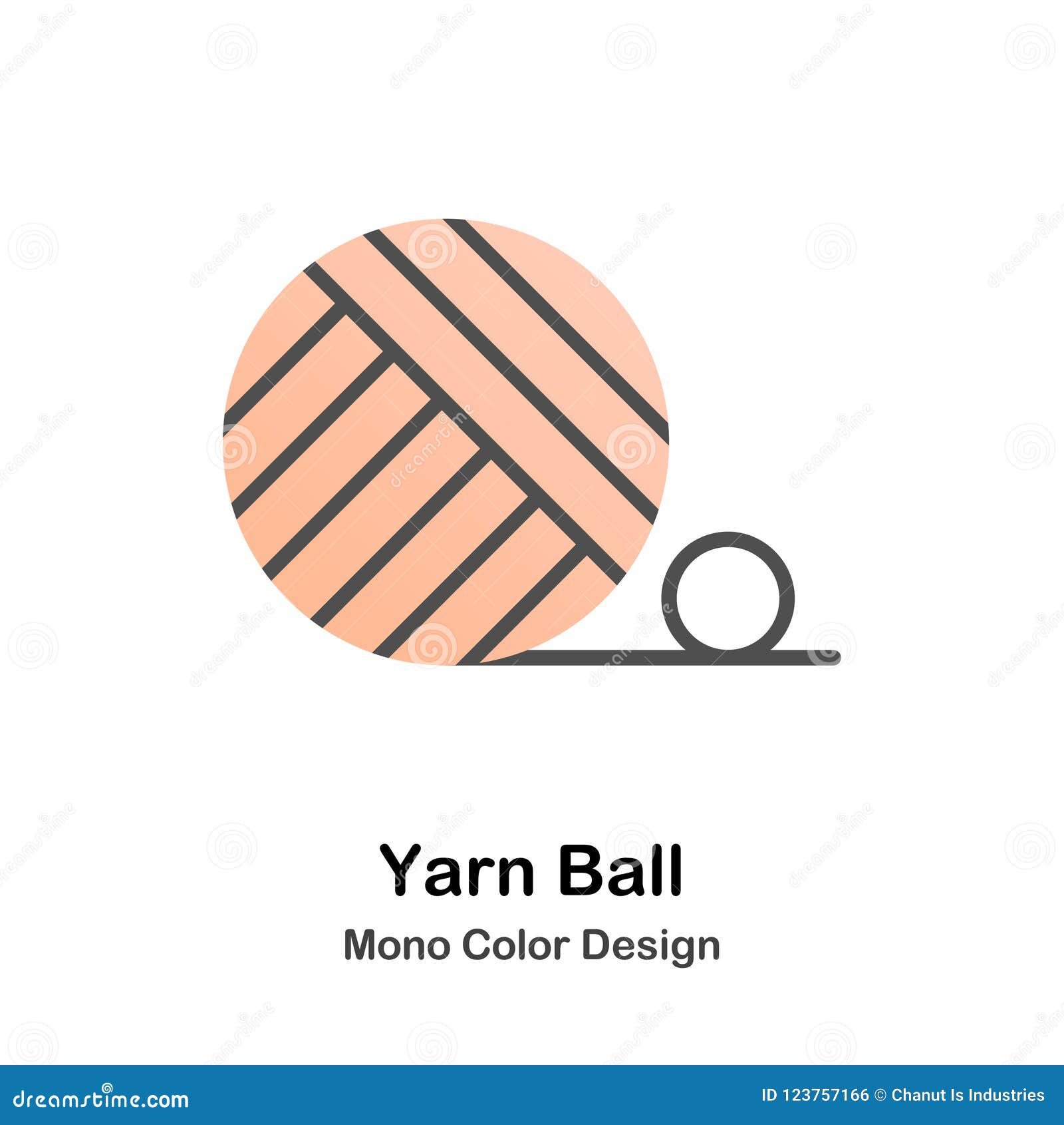 Download Yarn Ball Mono Color Icon stock vector. Illustration of ...