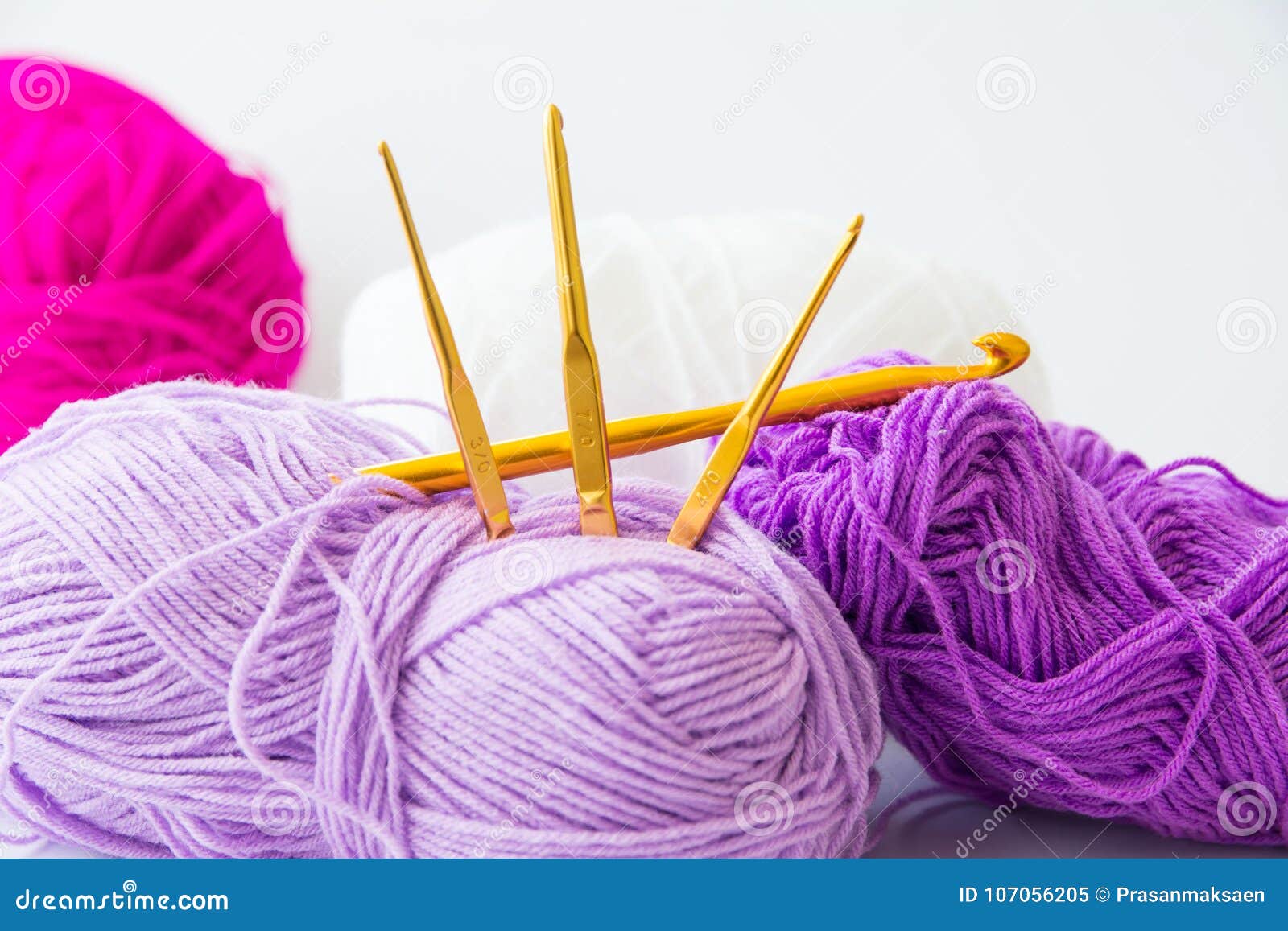 Yarn for Knitting and Knitting Tool Stock Image Image of blue, hobby