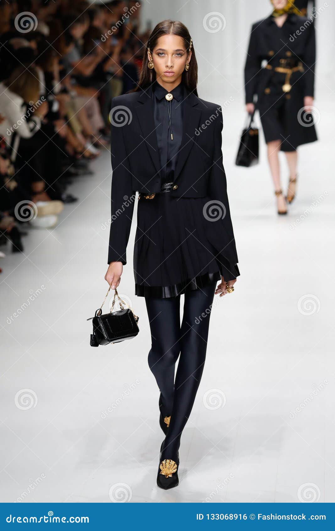 Yasmin Wijnaldum Walks the Runway at the Versace Show during Milan ...