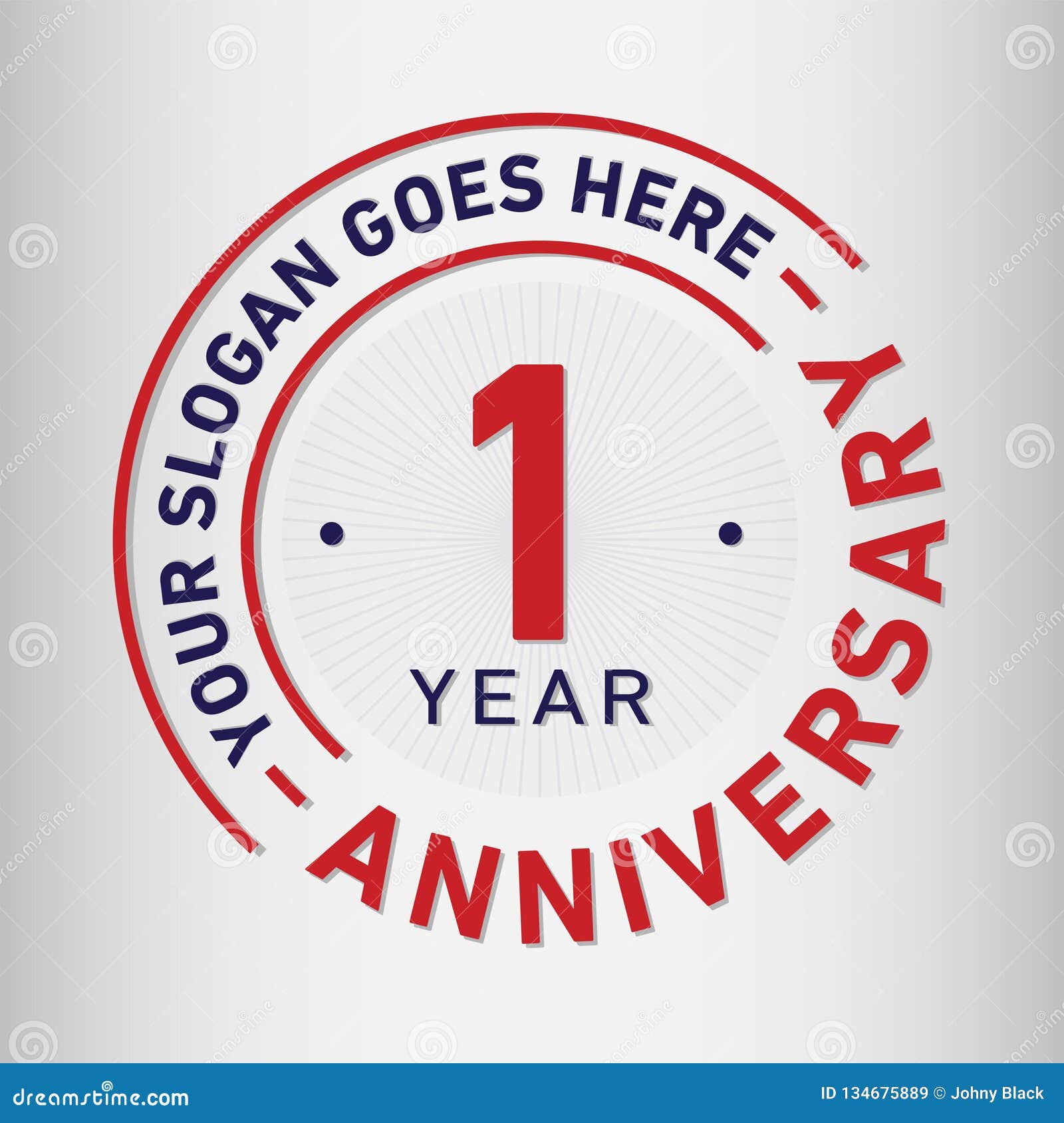 1 Year Anniversary Celebration Design Template. Anniversary Vector and ...