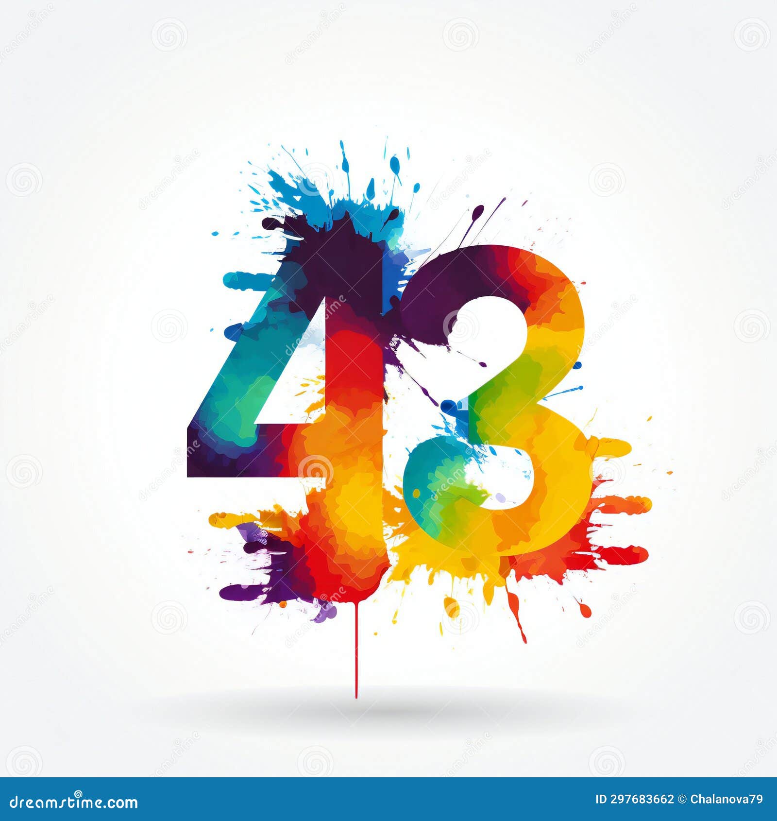 43 Year Anniversary Celebration Logo Colorful , 43 Number Design, 43th ...