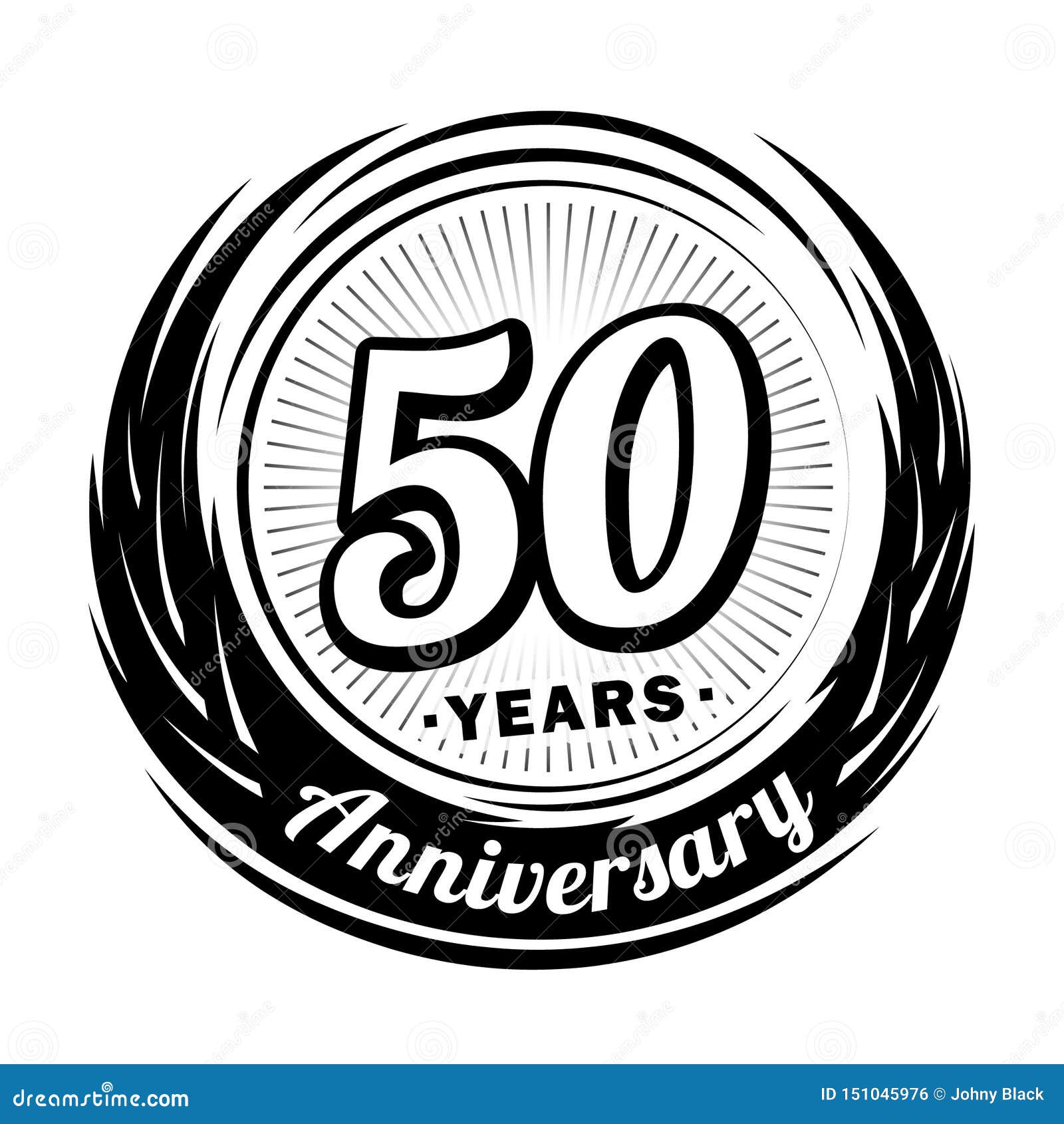 50 year anniversary. elegant anniversary . 50th logo.