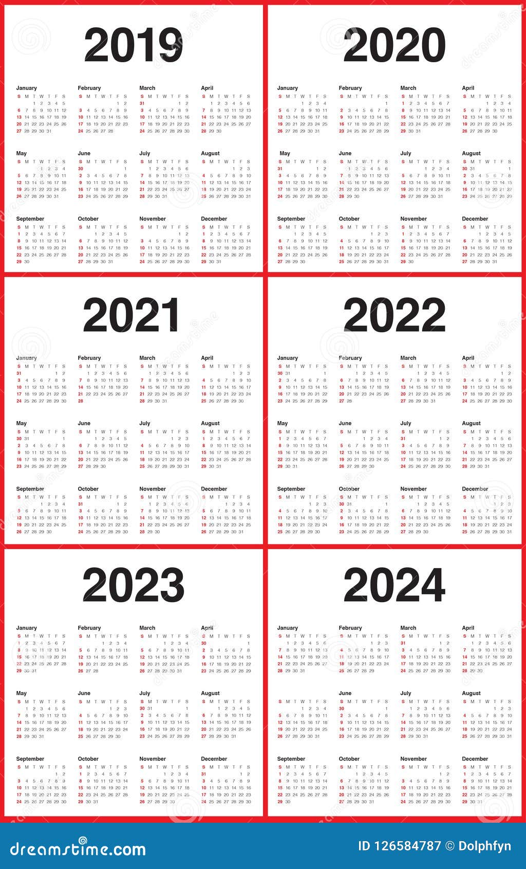 year-2019-2020-2021-2022-2023-2024-calendar-vector-design-templa-stock-vector-illustration-of