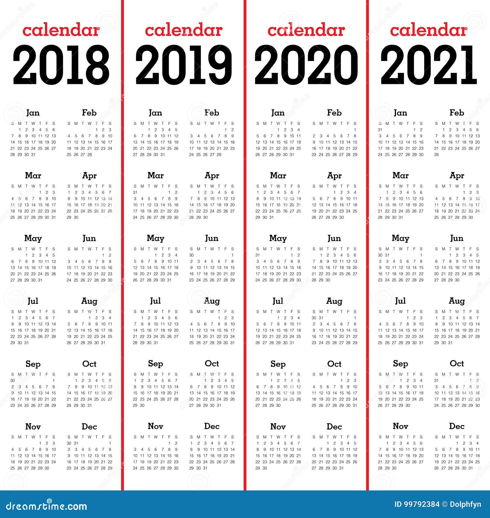 Year 18 19 21 Calendar Vector Stock Vector Illustration Of Vector Year Year 18 19 21 Calendar Vector Stock Vector Illustration Of Vector Year