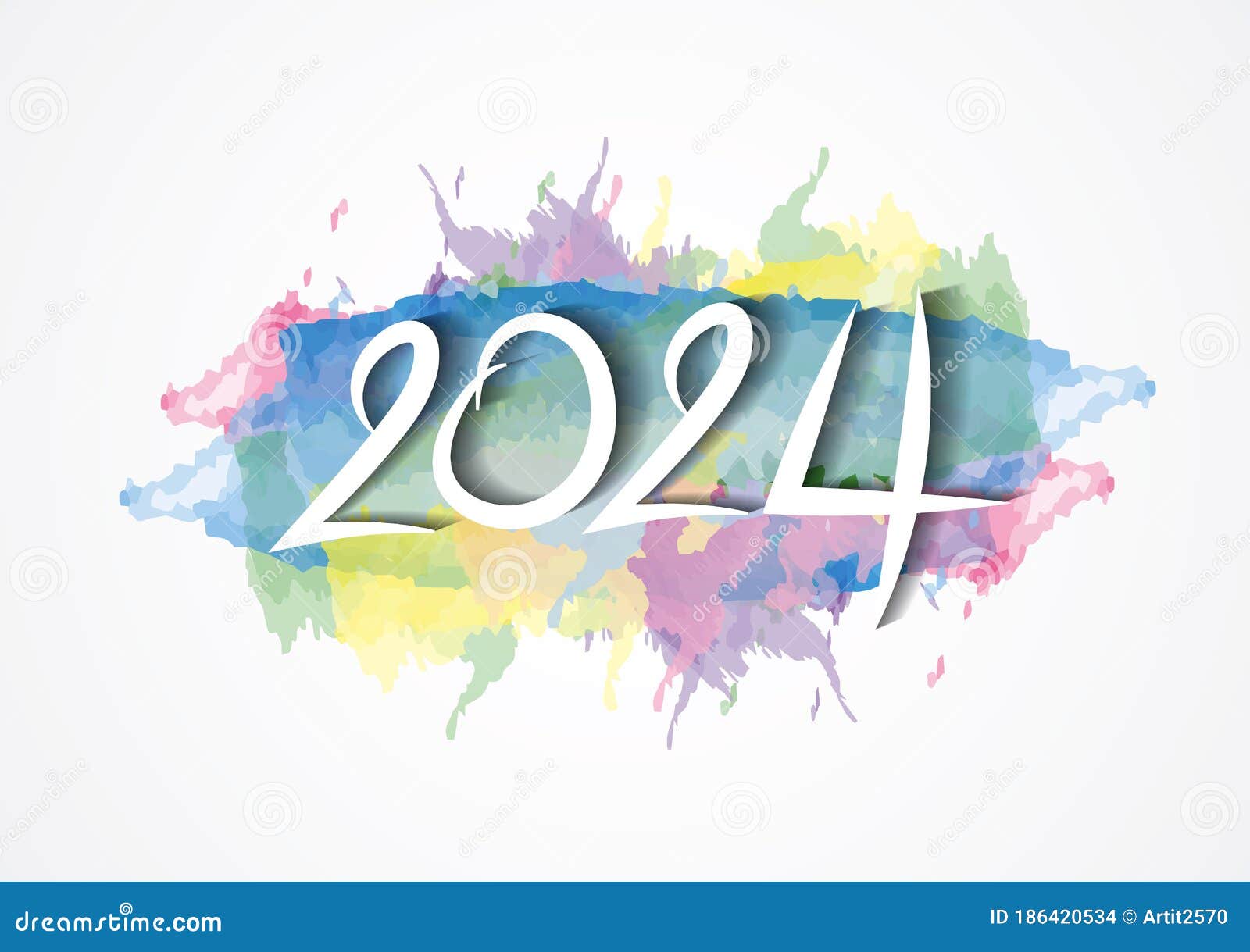 Colorful Year 2023 And Year 2024 Calendar Horizontal Vector Design Images