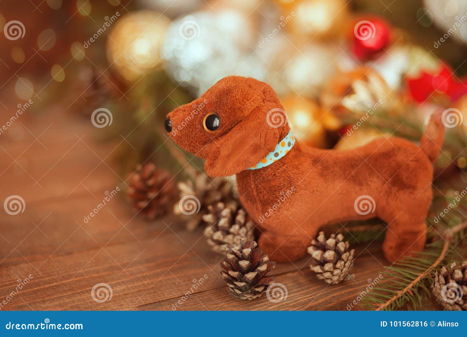 2018 Year Of The Dog Christmas Decorations Stock Photo