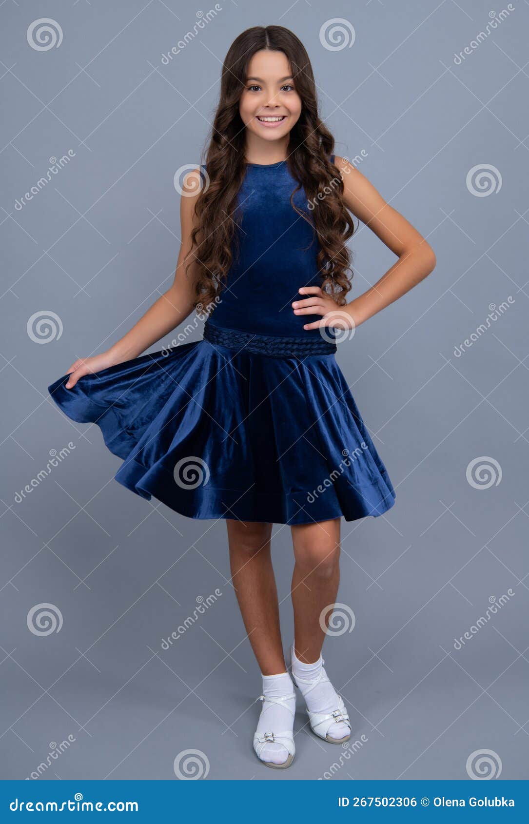 12 - 14 Year Old Girl in Dress on Gray Background. Elegant Teenager Child  Girl in Fashion Ball Dress Stock Photo - Image of face, girl: 267502306