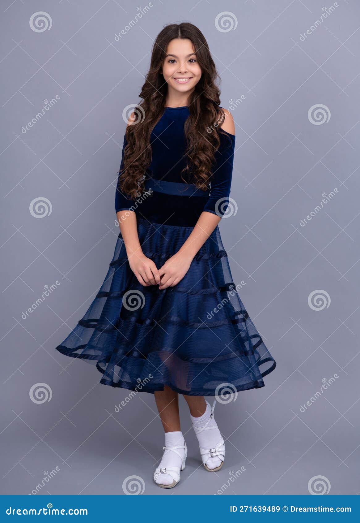 12, 13, 14 Year Old Girl with Dress on Gray Isolated Studio Background.  Elegant Teenager Child Girl in Fashion Ball Stock Image - Image of look,  dress: 271639489