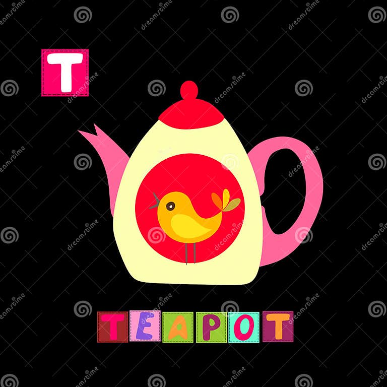 Year of the Rooster. Cute Cartoon English Alphabet with Colorful Image ...