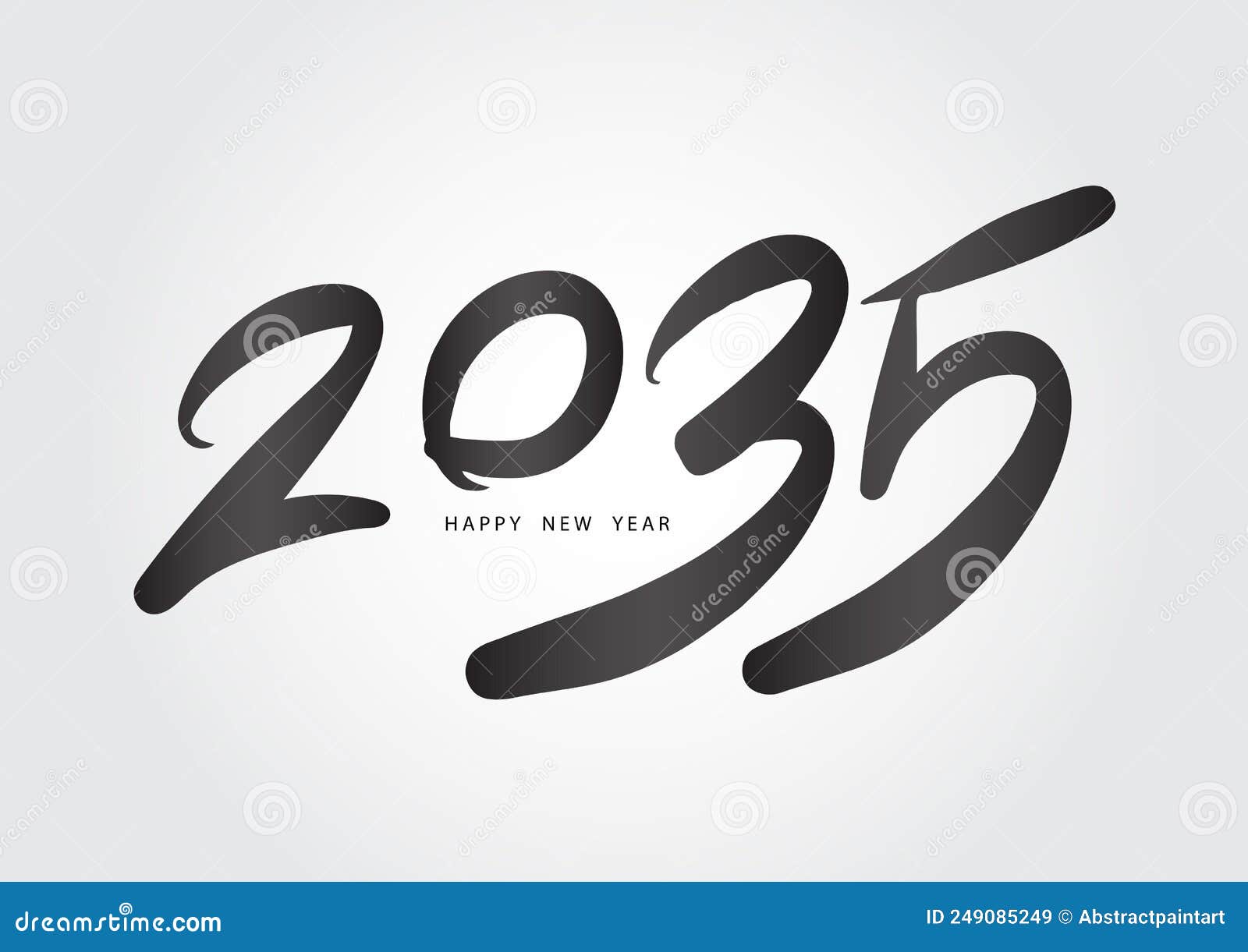 2035 Calendar Template With Weeks Start On Monday Stock Photo