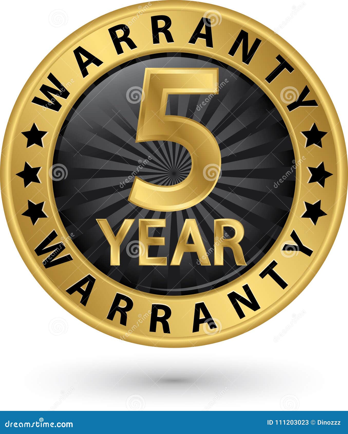 5 year warranty golden label,  