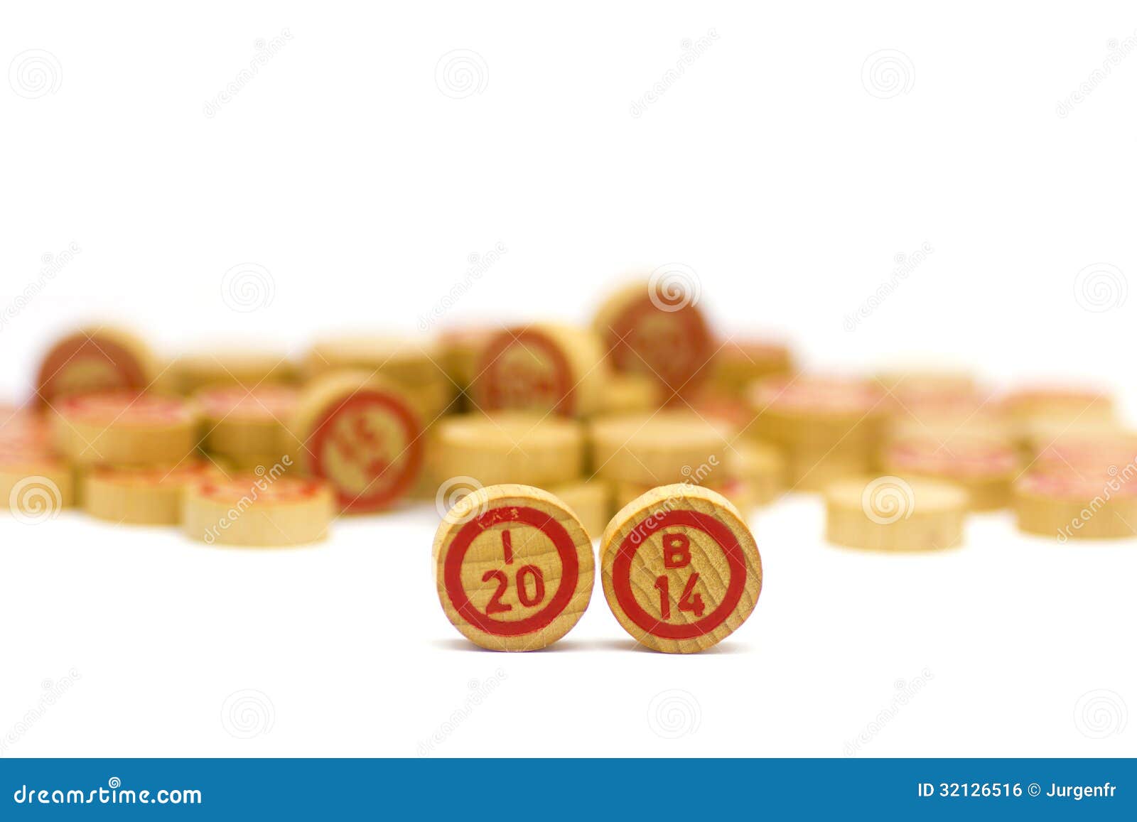 The Year 2014 in Wooden Bingo Tiles Stock Photo - Image of circle