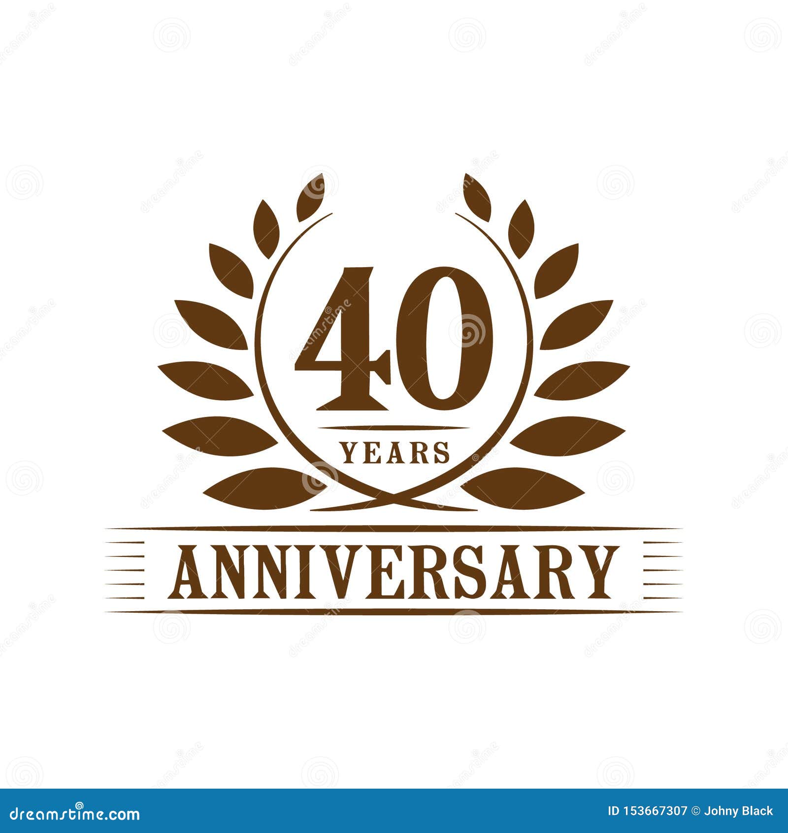 40 years anniversary celebration logo. 40th anniversary luxury  template.  and .