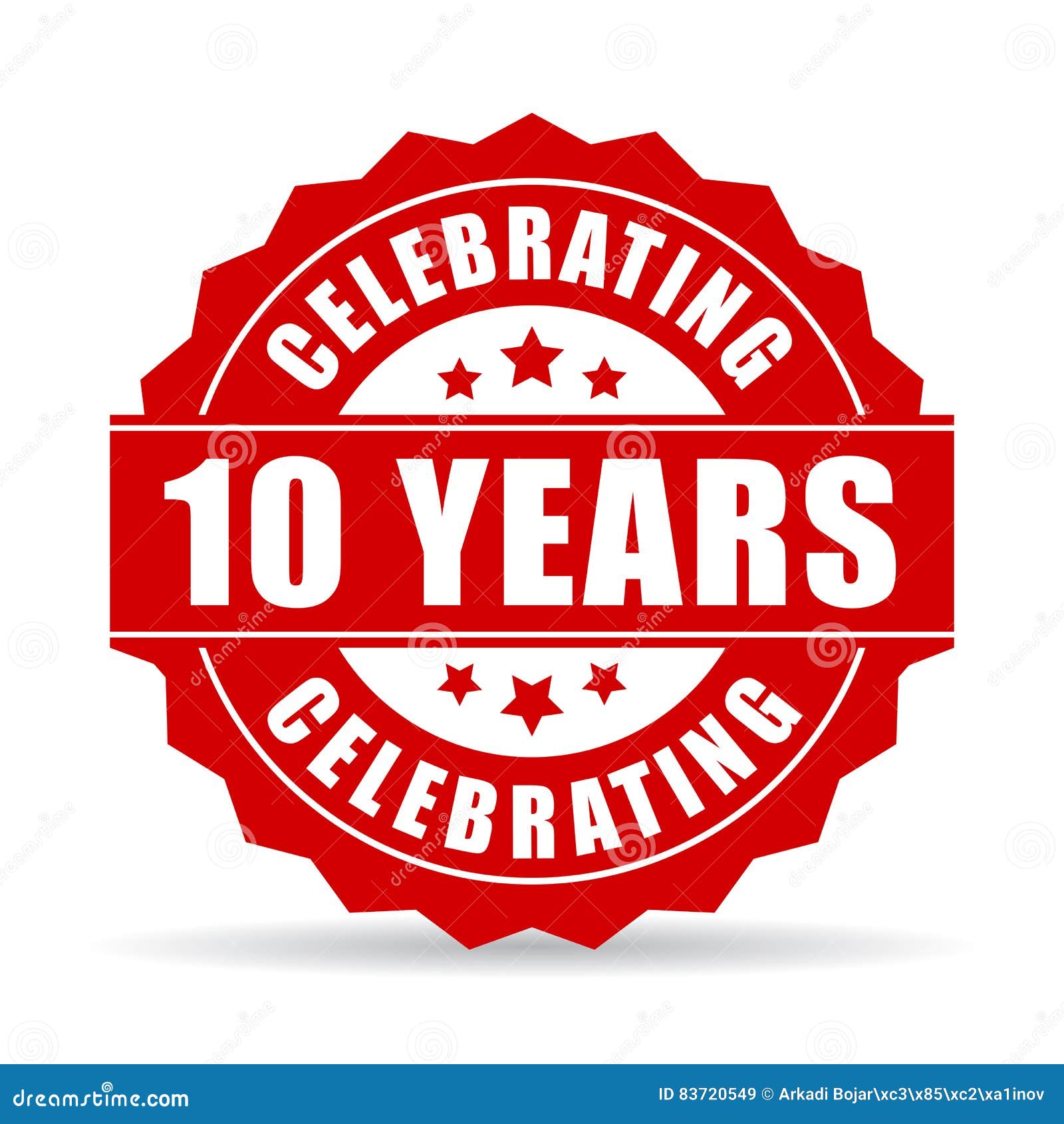 10 years anniversary celebrating  icon