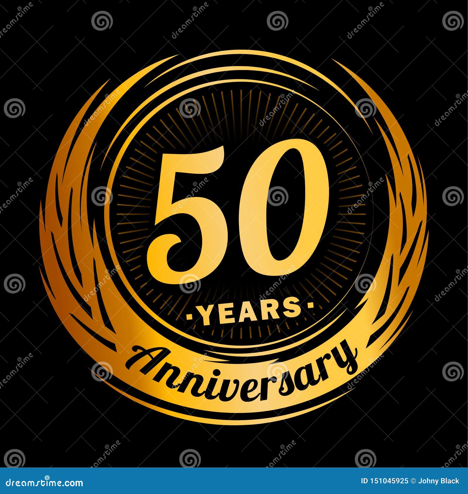 50 year anniversary. elegant anniversary . 50th logo.