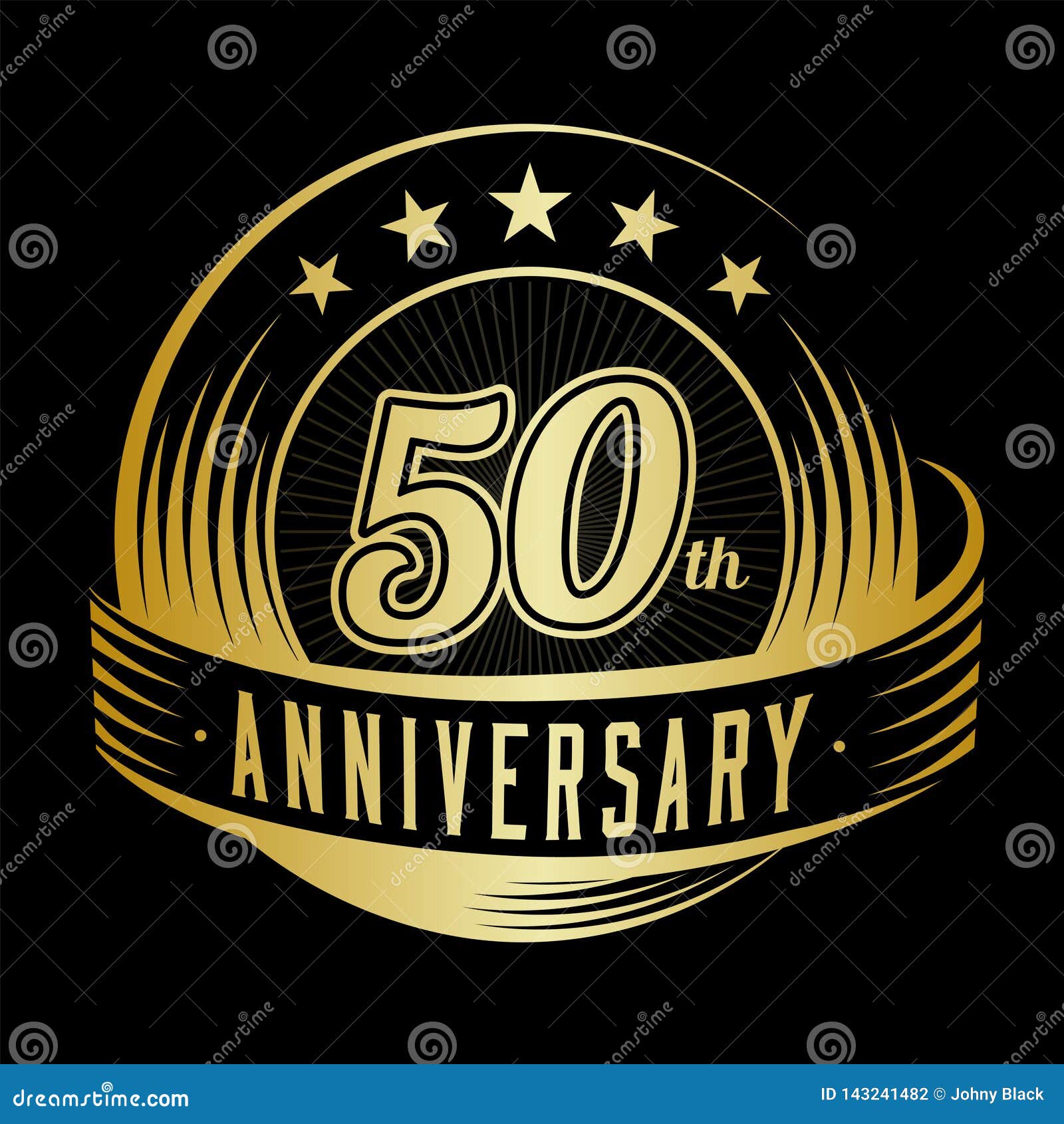 50 Years Anniversary Design Template. 50th Anniversary Celebrating Logo ...