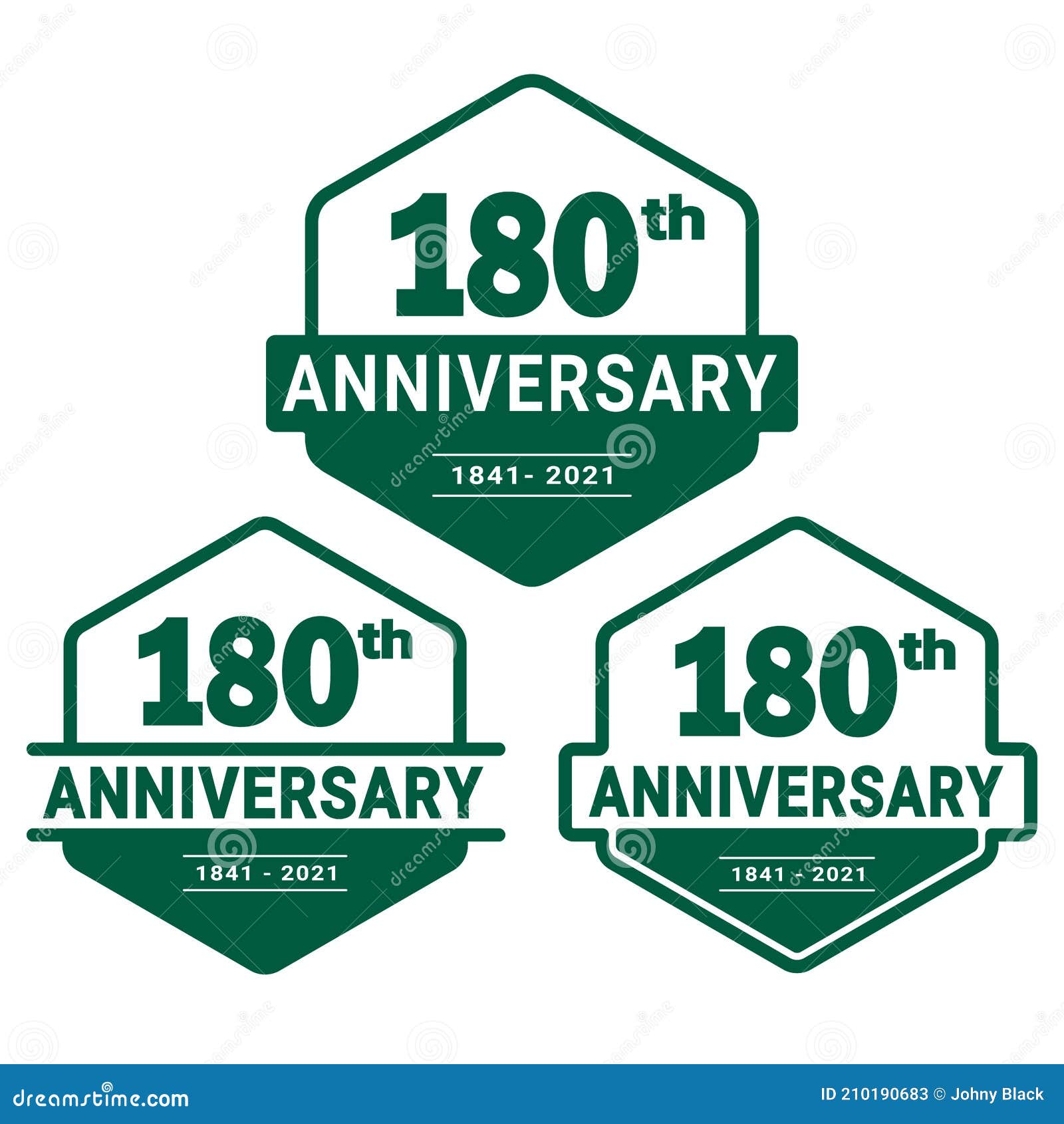 180 years anniversary celebration logotype. 180th anniversary logo collection. set of anniversary  template.