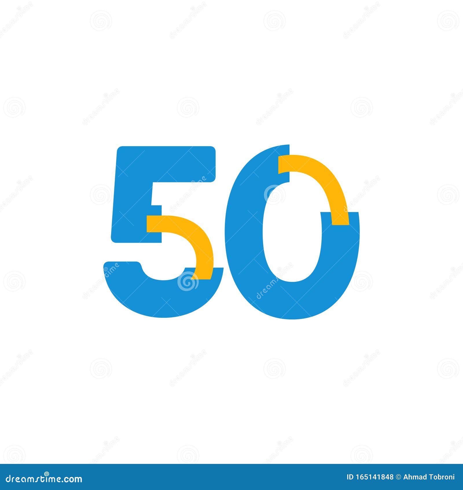 50 Years Anniversary Celebration Number Vector Template Design ...