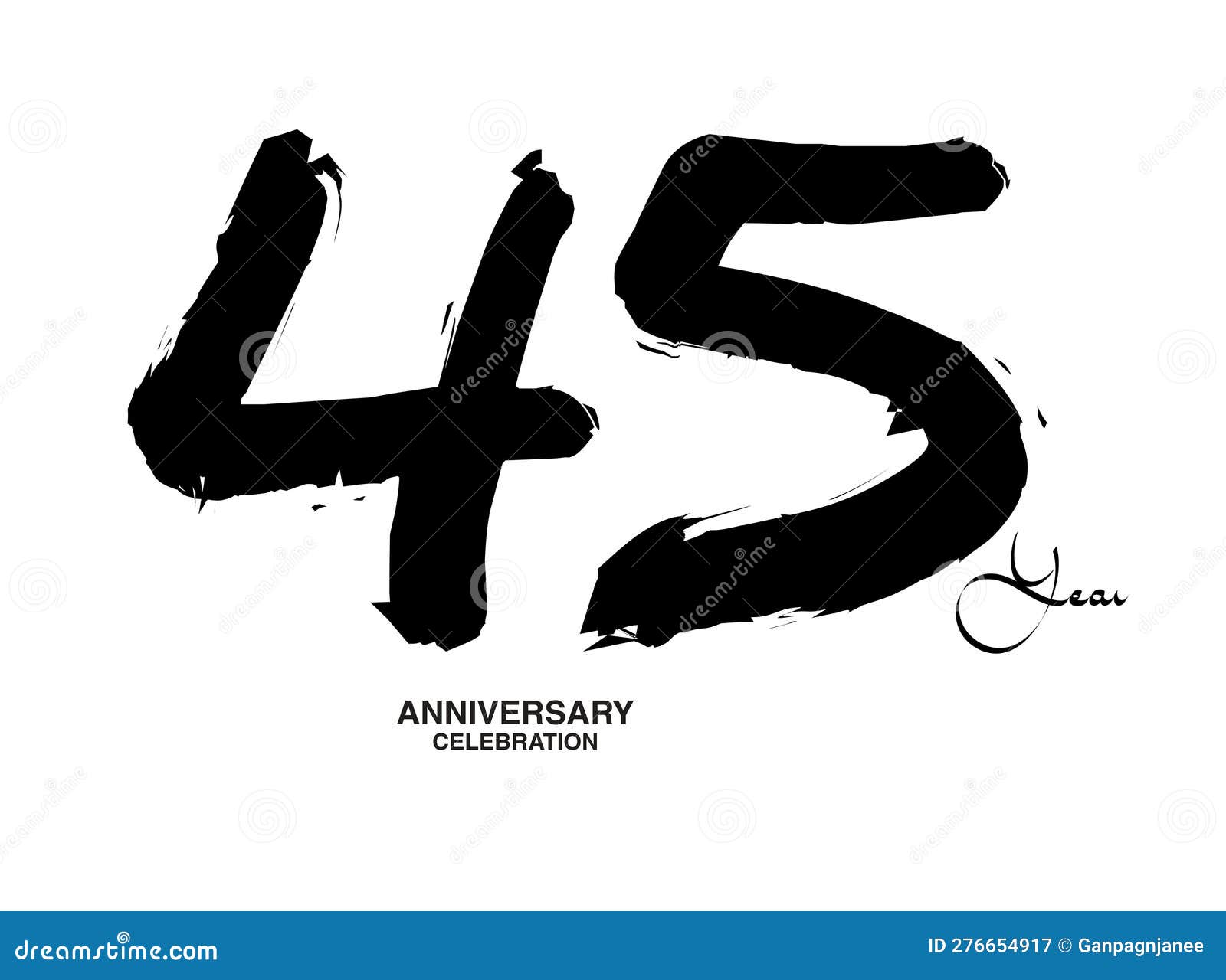 45th Birthday Card Wishes Illustration | CartoonDealer.com #216338353