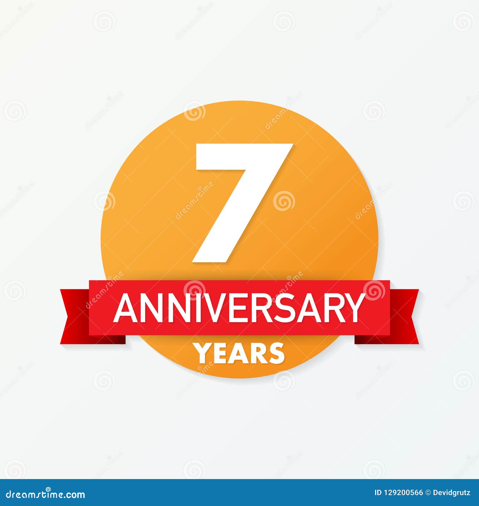7 Years Anniversary Emblem. Anniversary Icon or Label. 7 Years ...