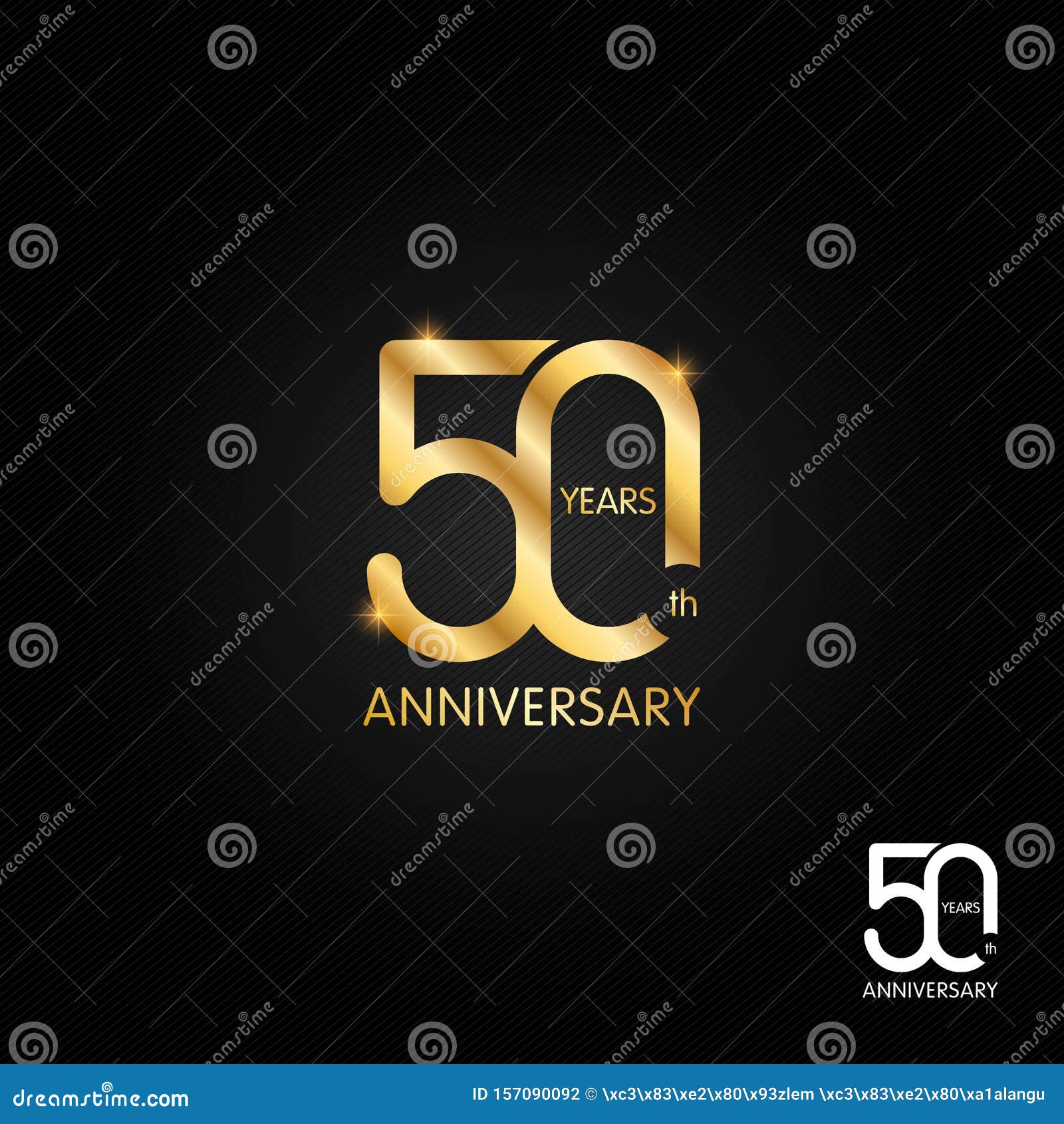 50 Years Anniversary Logo, Icon and Symbol Vector Illustration Stock ...