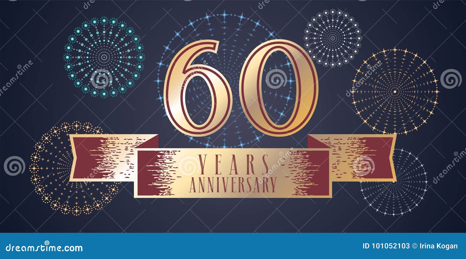 60 years anniversary vector