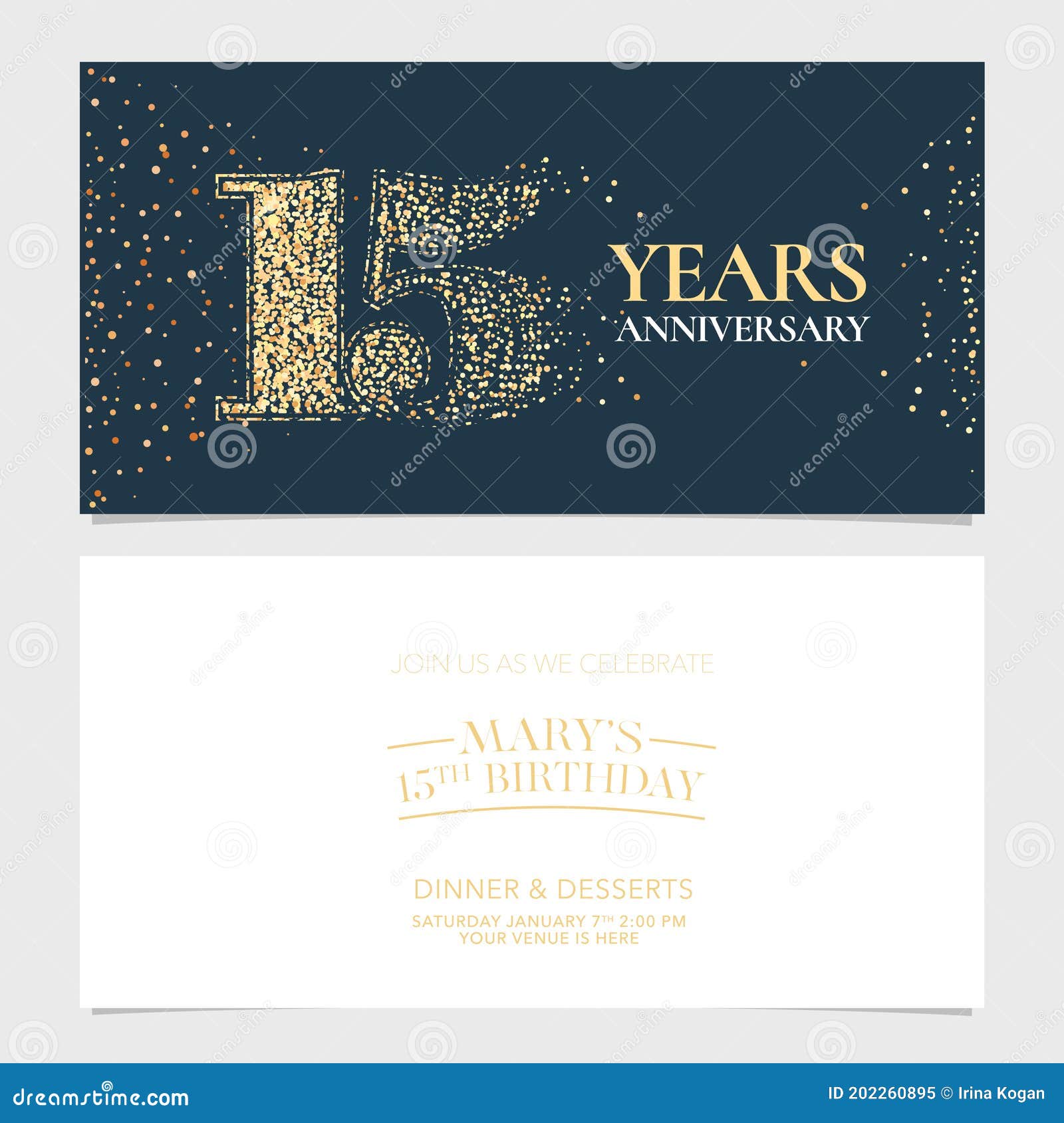 15 years anniversary  logo, icon. graphic   with number for 15th anniversary