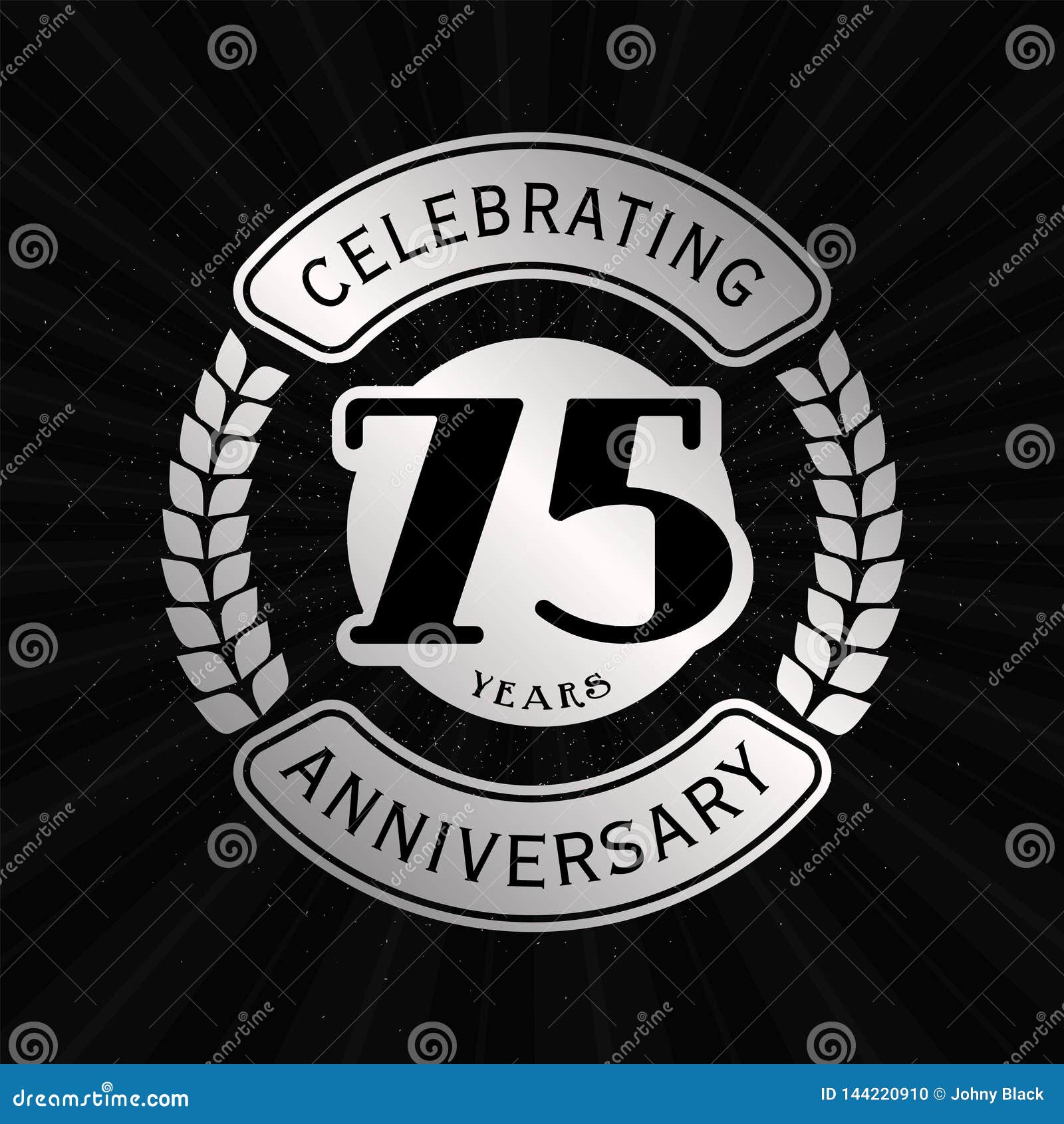 75 Years Celebrating Anniversary Design Template. 75th Logo. Vector and ...