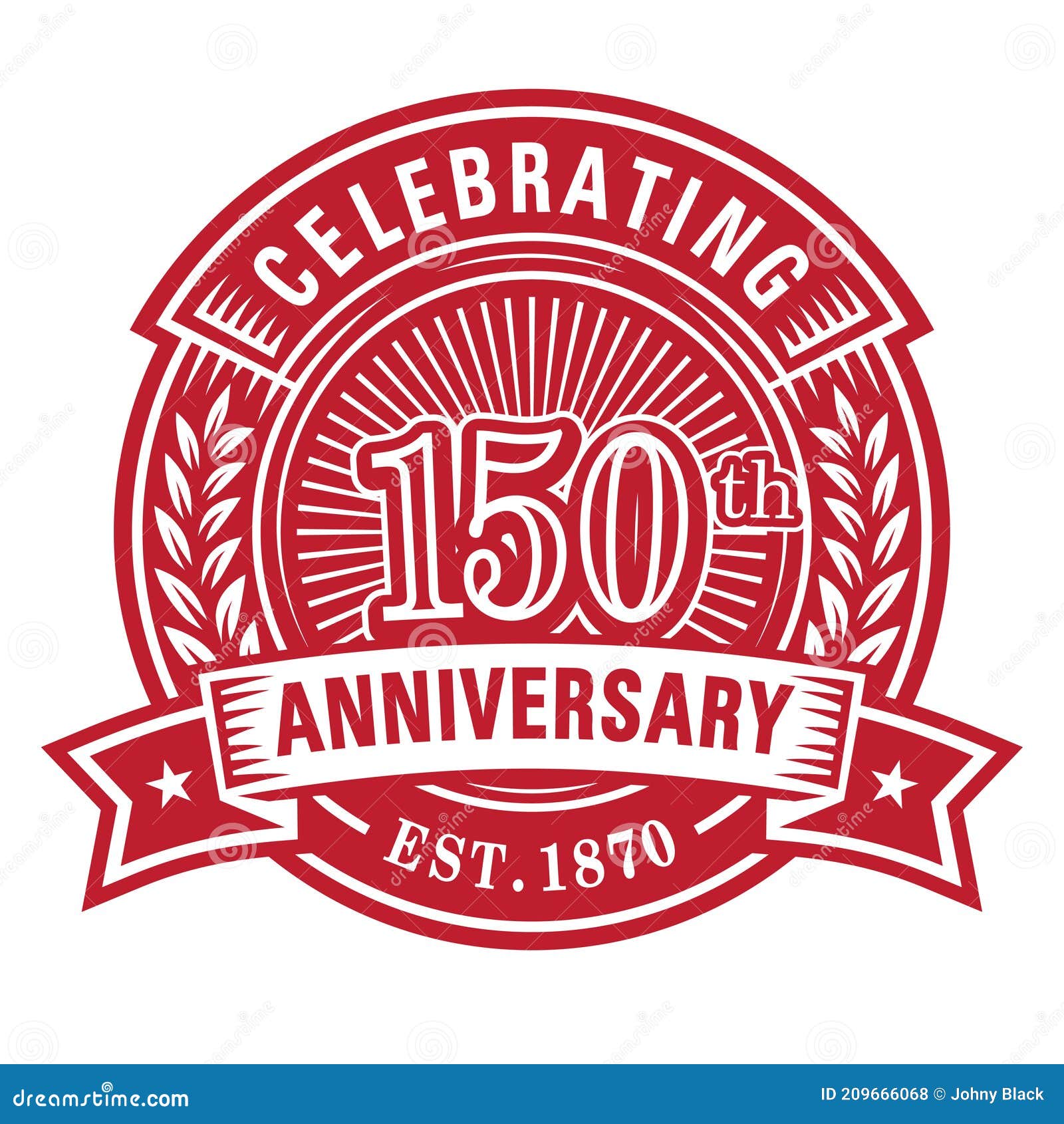 Free Vector  150 years anniversary badge