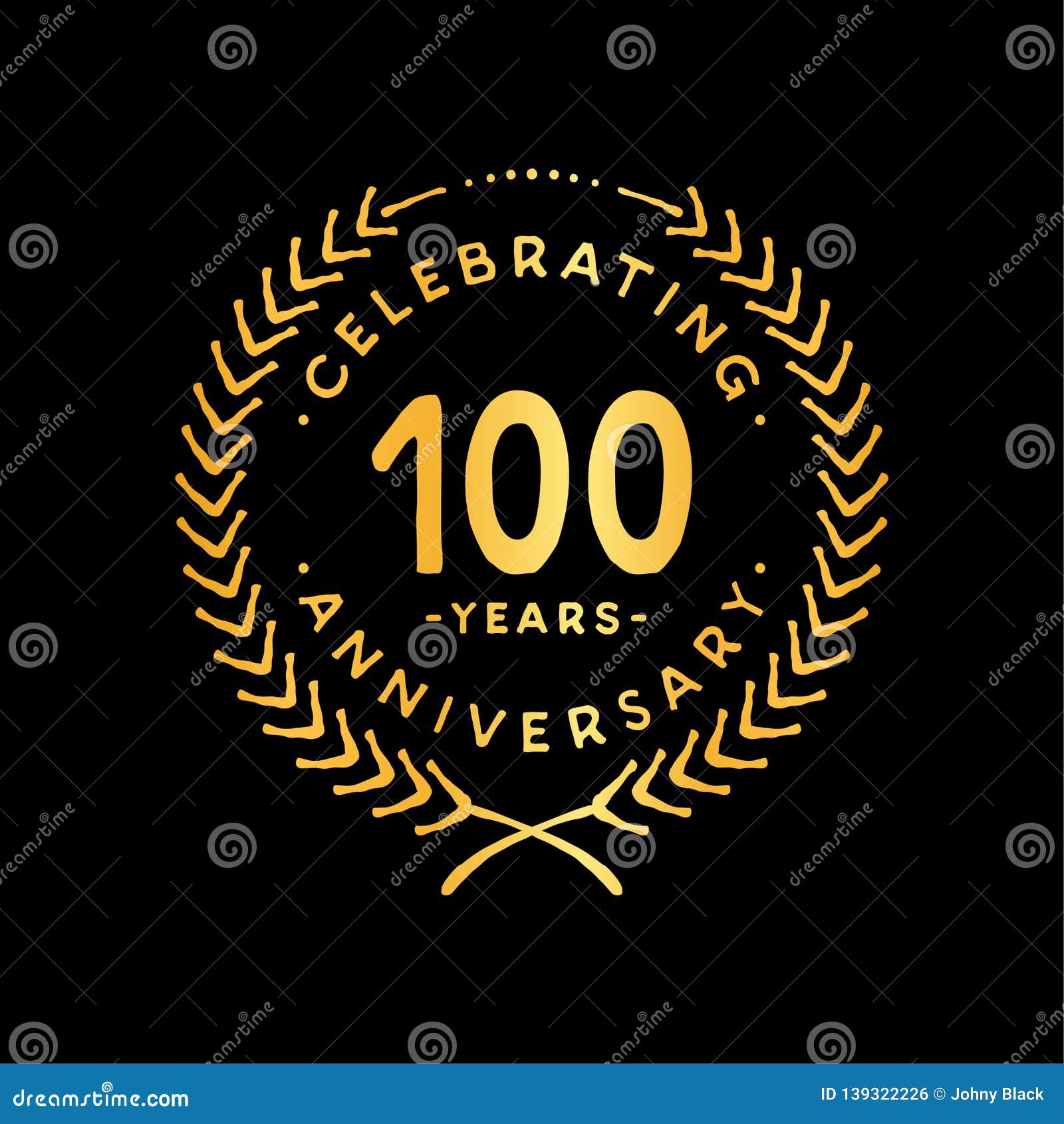 100 Years Design Template. 100th Vector and Illustration Stock Vector