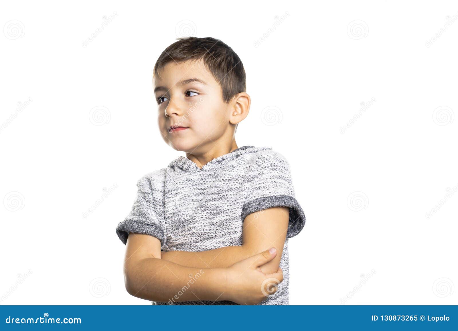 4 Years Old Boy on Studio White Background Stock Image - Image of