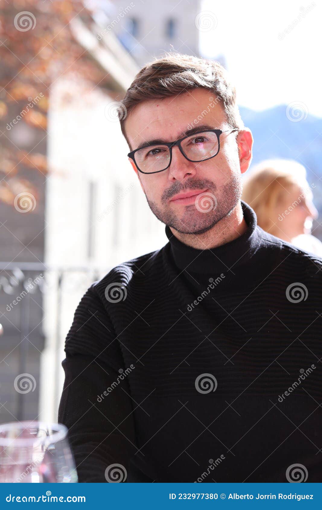 40 Years Old Man with Eyeglasses Stock Photo Image of beard, eyewear