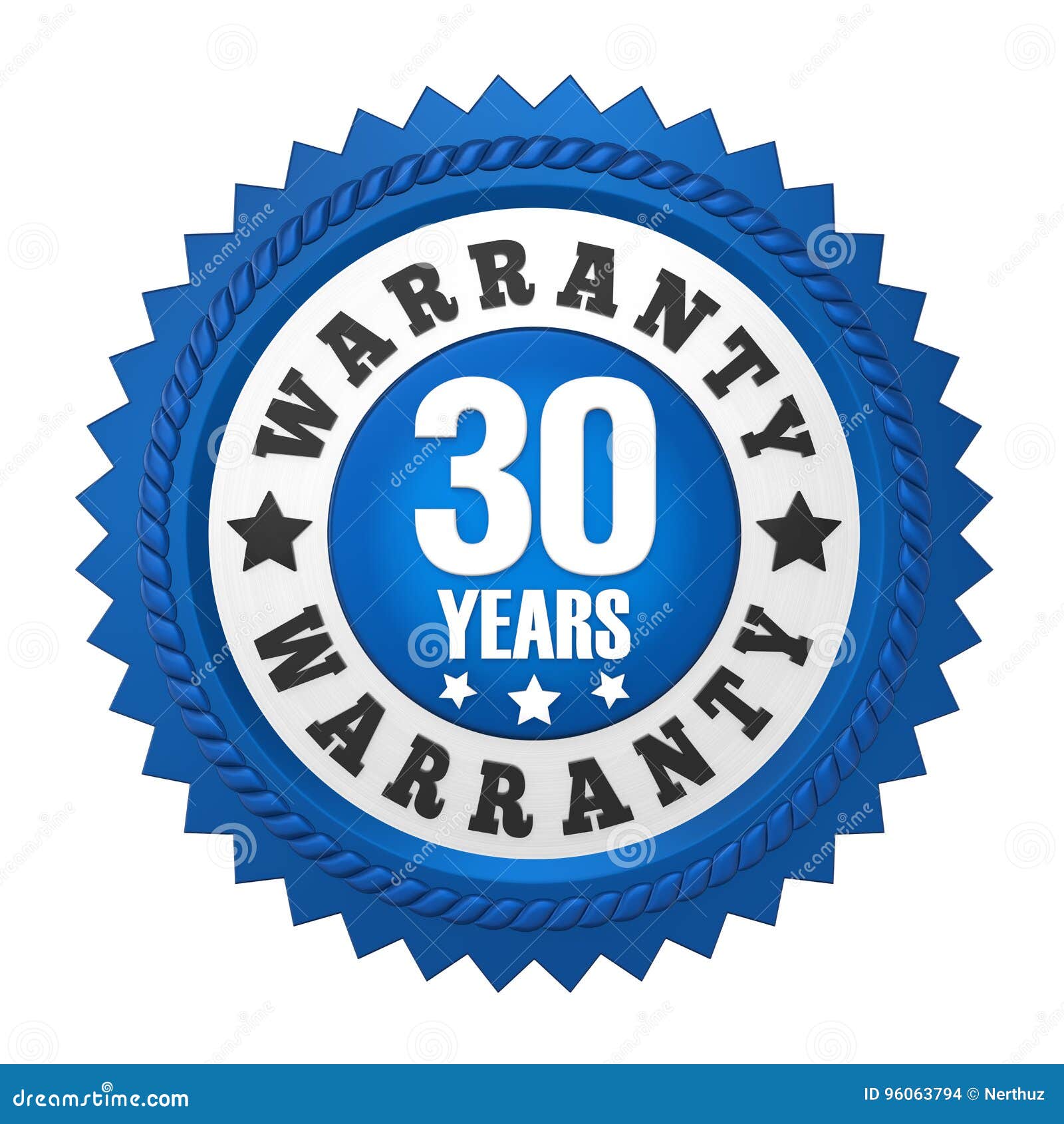 30 Years Warranty Badge Isolated Stock Illustration Illustration of