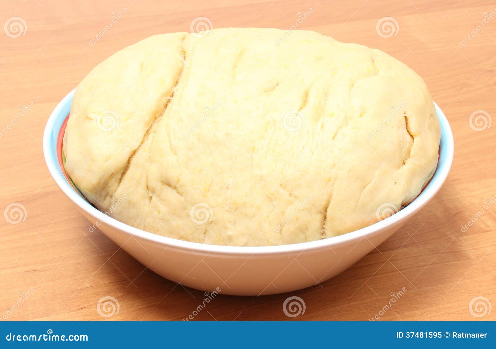 Yeast Cake in Glass Dish Lying on Wooden Table Stock Image Image of