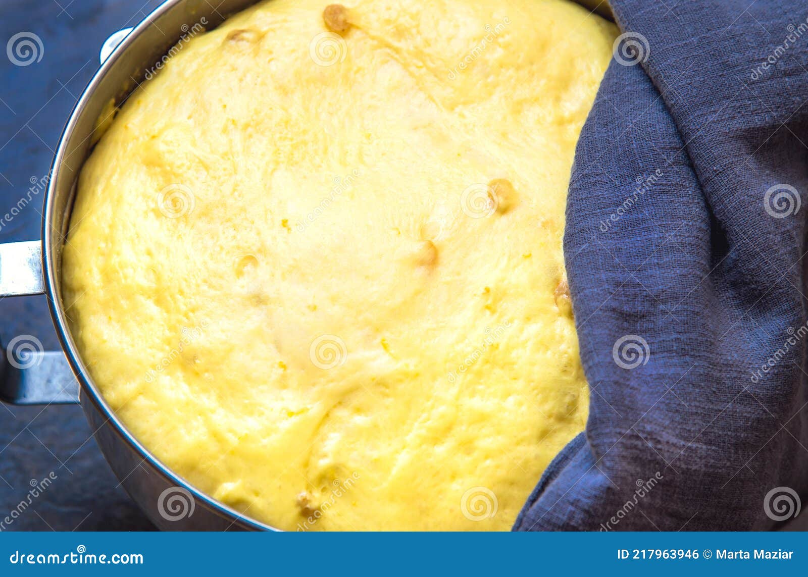 Yeast Dough Raw in a Bowl. Homemade Raw Yeast Dough Stock Photo Image