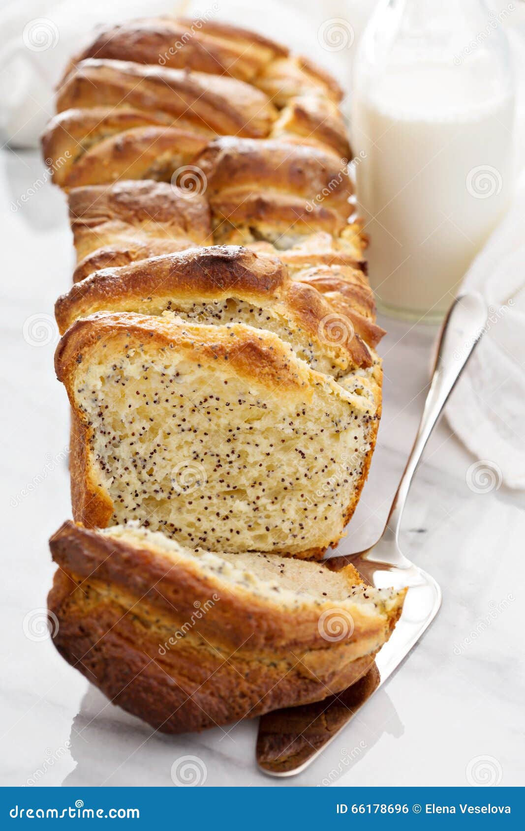 Yeast Pull Apart Sweet Bread with Cream Cheese Stock Photo Image of