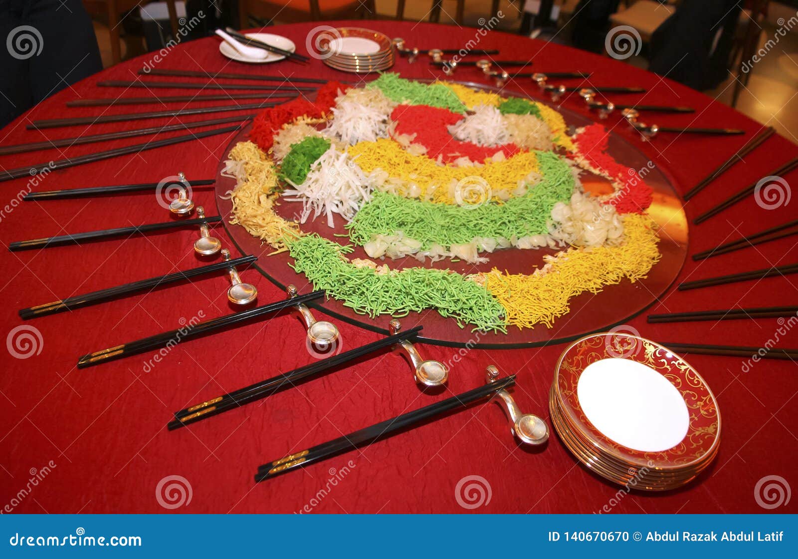 Yee Sang, a Special Dish during Chinese New Year Stock Photo Image of