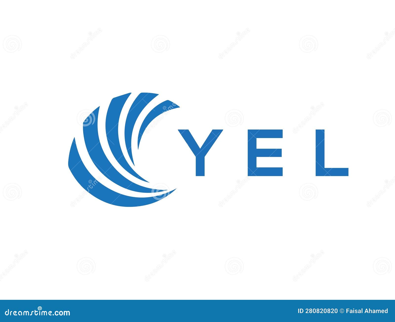 yel letter logo  on white background. yel creative circle letter logo concept. yel letter 