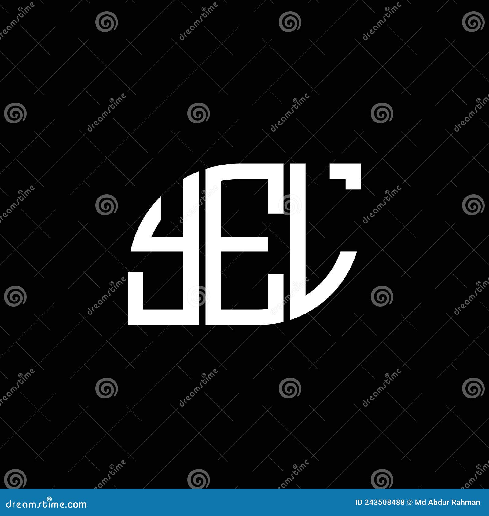 yel letter logo  on white background. yel creative initials letter logo concept. yel letter 