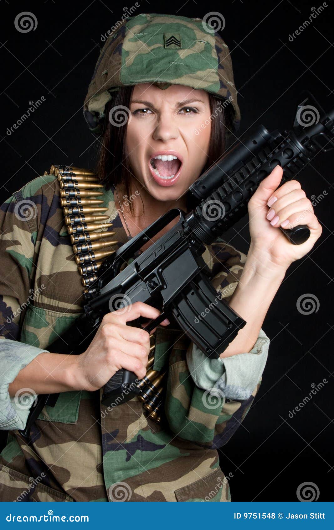 Yelling Soldier stock photo. Image of marines, weapon 9751548