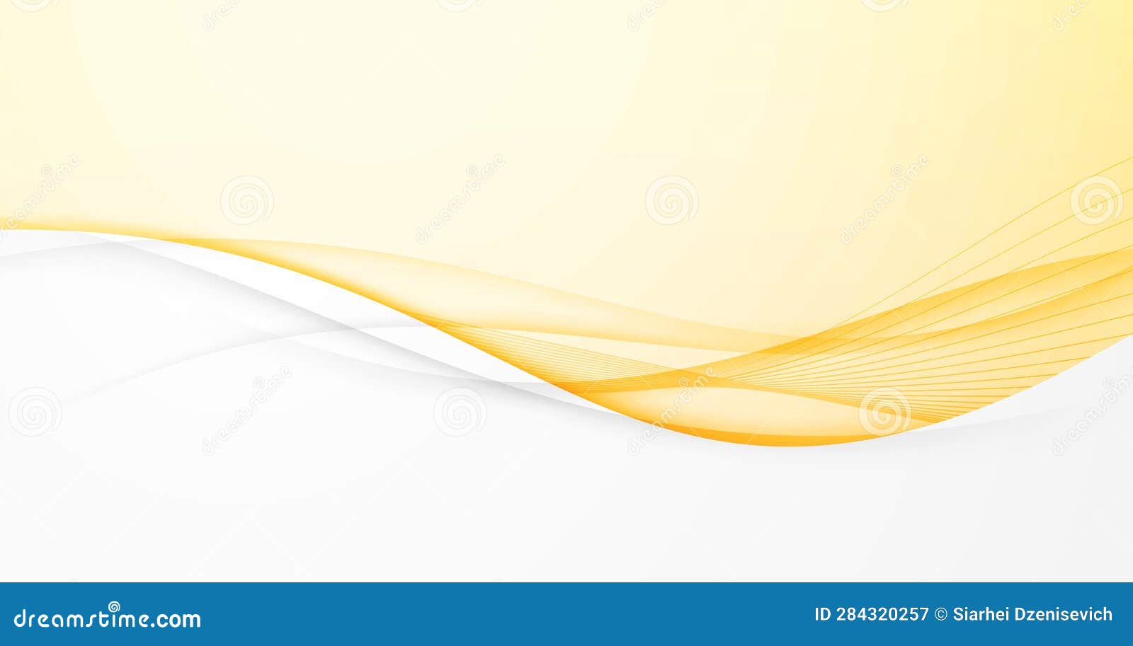 Yellow Abstract Background with Soft Smooth Elegnat Lines and Grey
