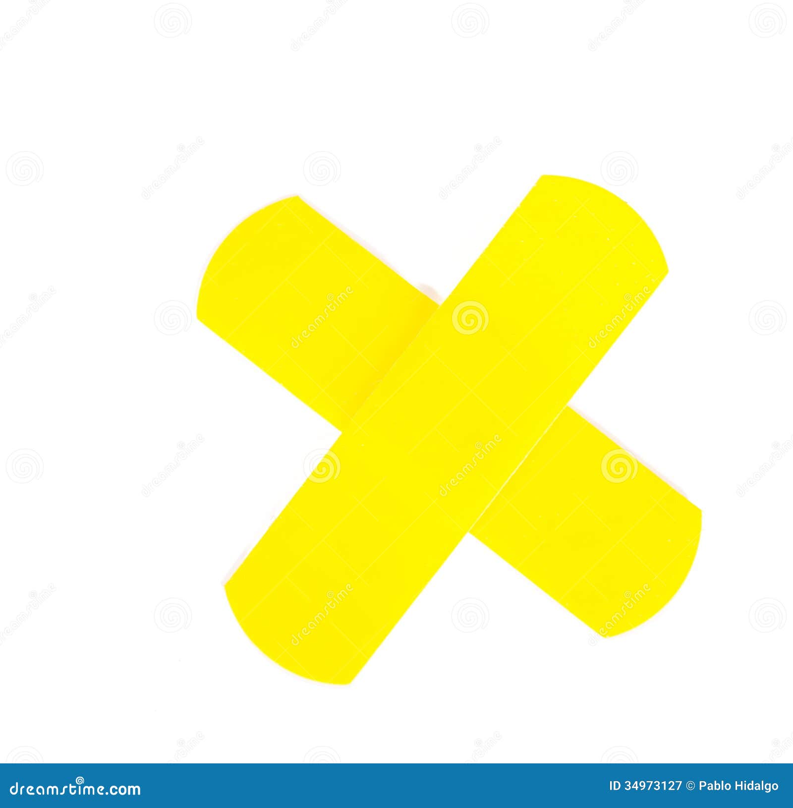 Yellow Adhesive Bandage In X Shape Royalty Free Stock Photography