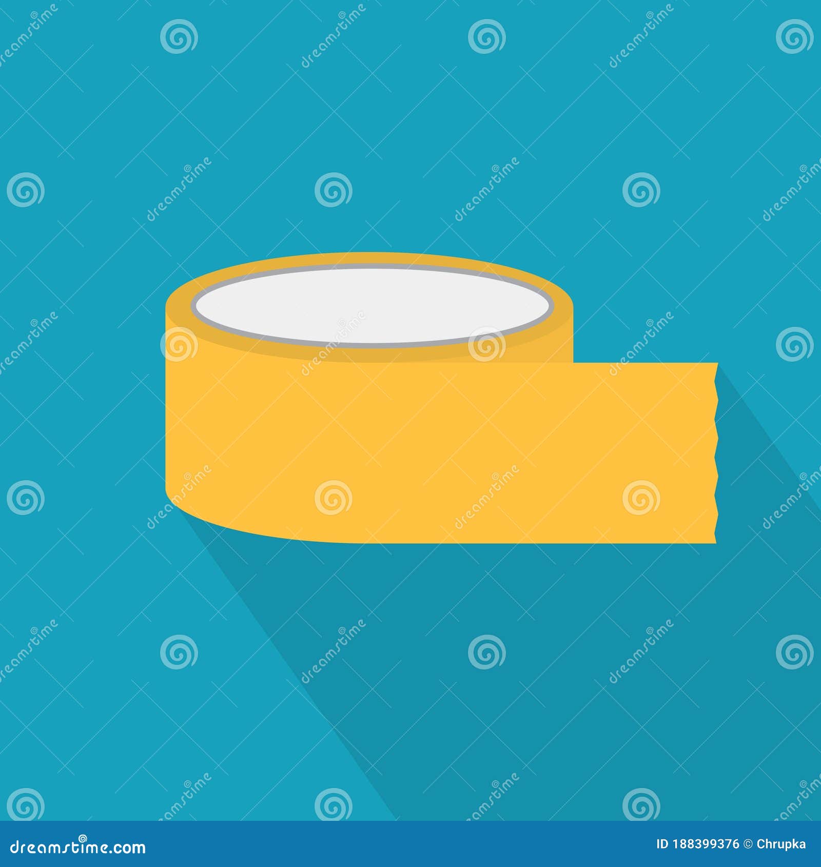Yellow Adhesive Packing Tape Icon Stock Vector Illustration of yellow
