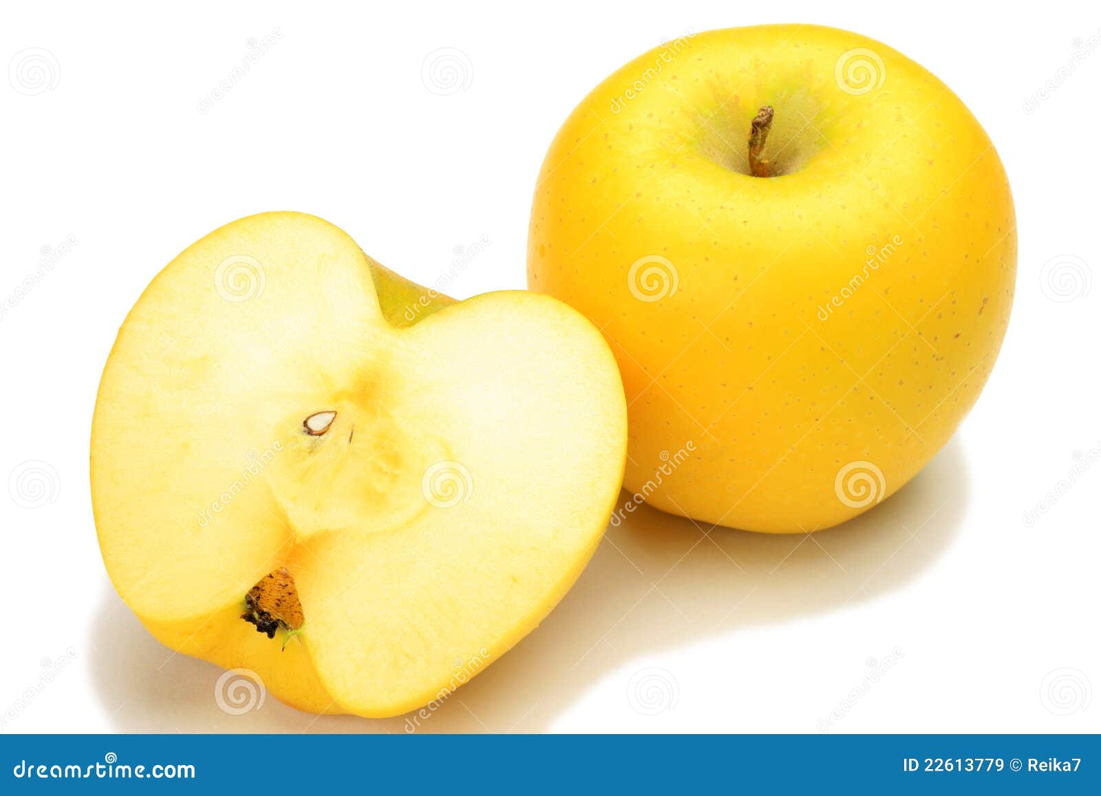 Yellow apple stock image. Image of sweet, apple, food 22613779