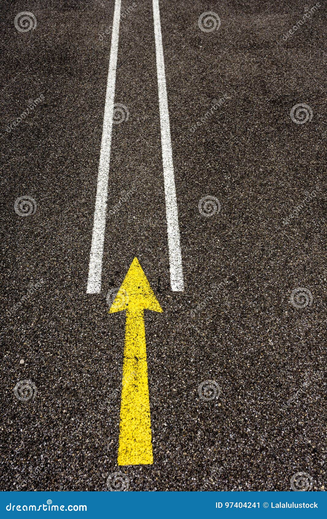Yellow arrow street sign stock image. Image of caution - 97404241