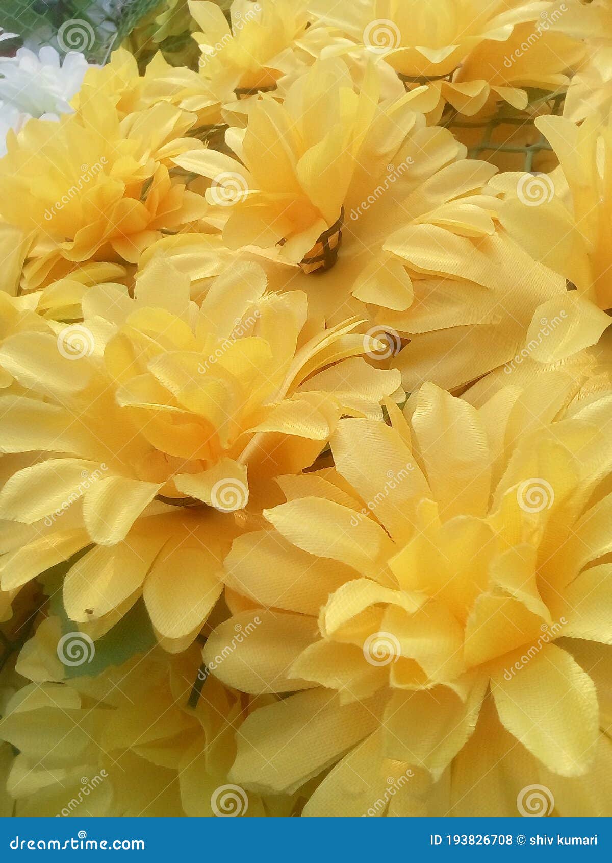 Yellow Artificial Flower with Natural Look. Stock Photo Image of