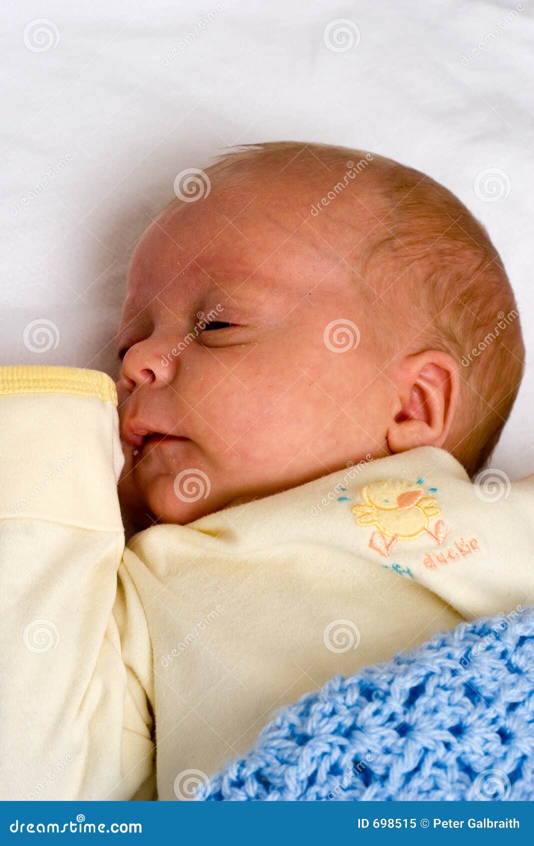 Yellow baby stock image. Image of adorable, pastel, rest 698515