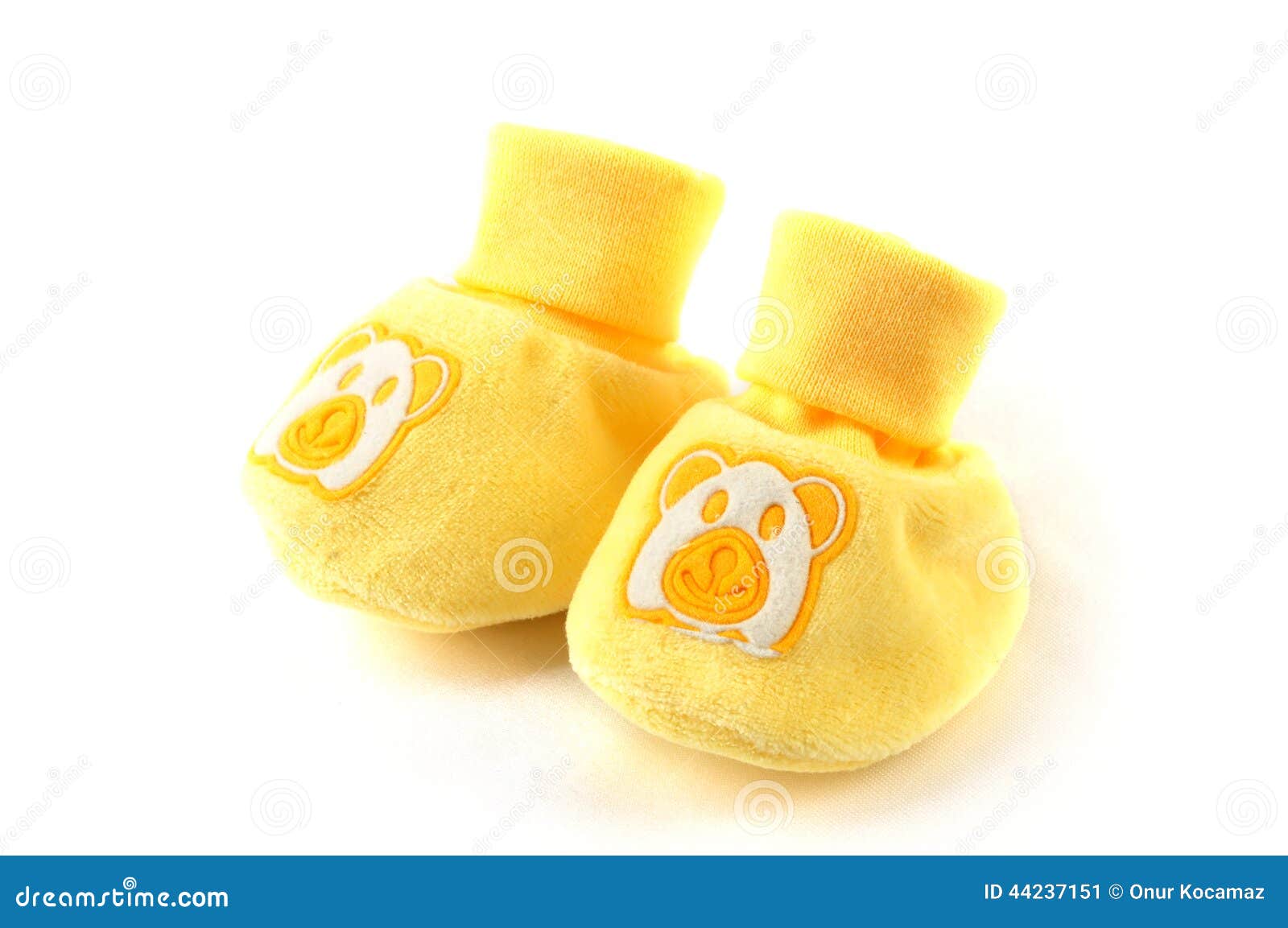 Yellow Baby Shoes stock image. Image of girl, months 44237151