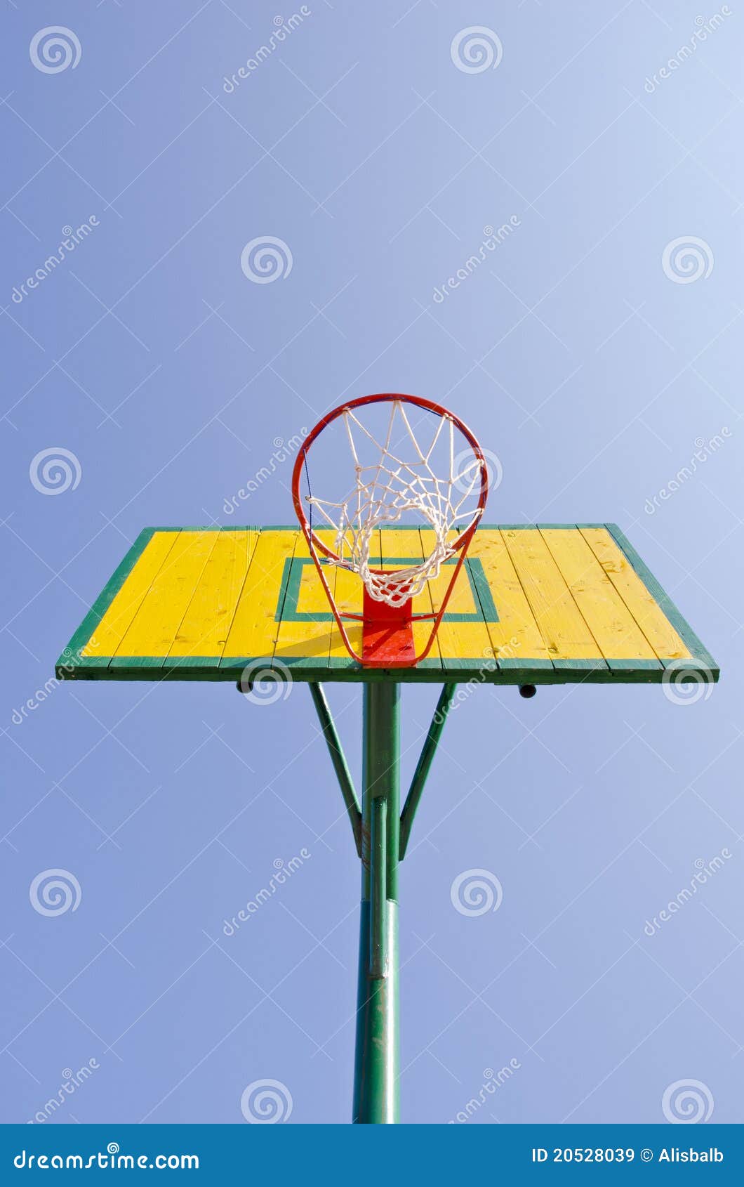 Yellow Backboard on Sky Background Stock Image Image of wood, yellow
